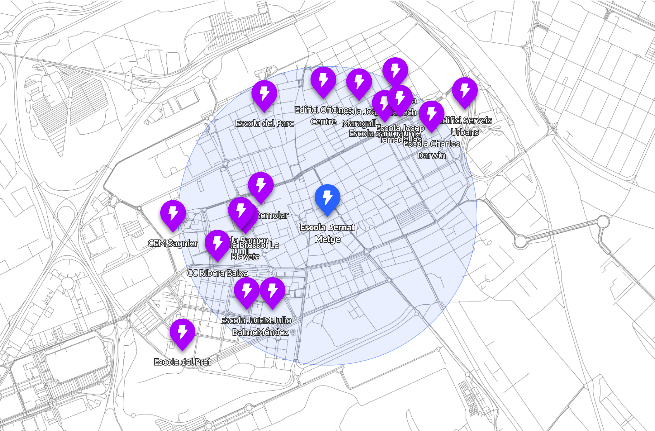 Mapa de punts de connexió